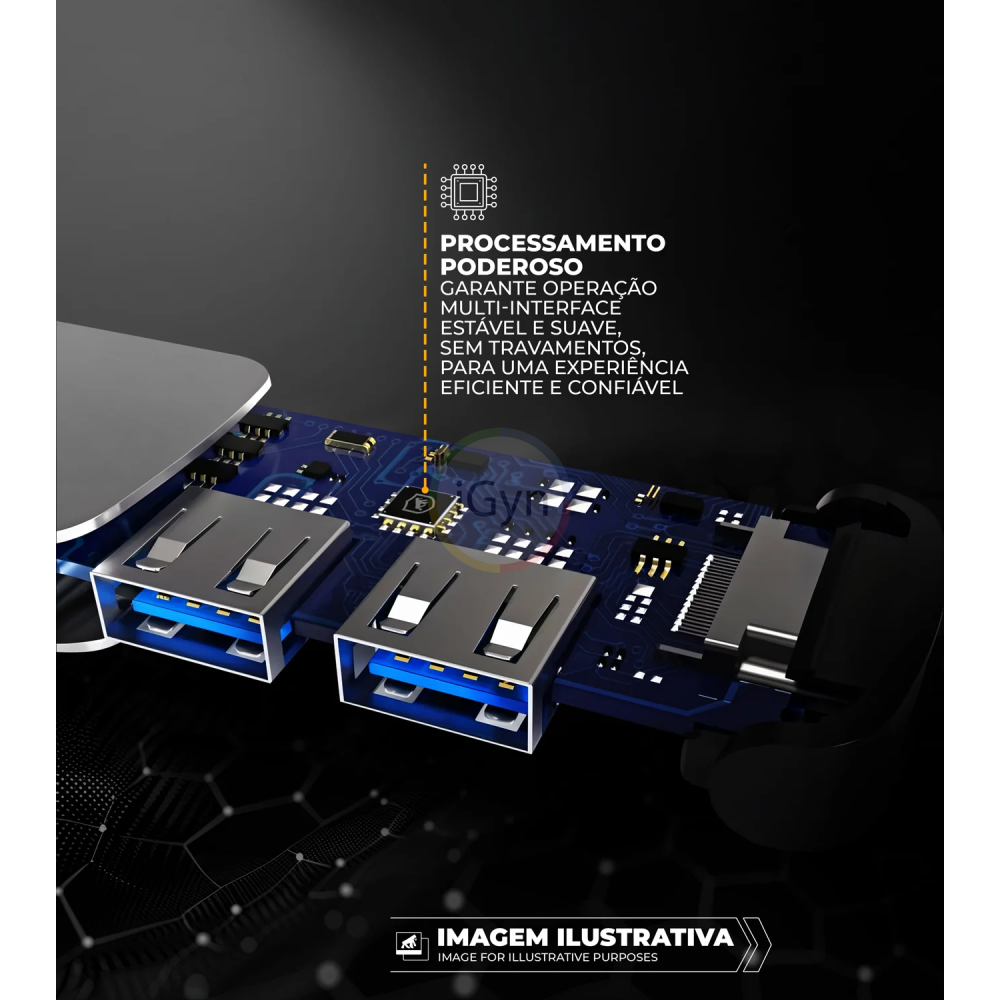 ADAPTADOR TIPO C HUB 6 EM 1 - Imagem 5