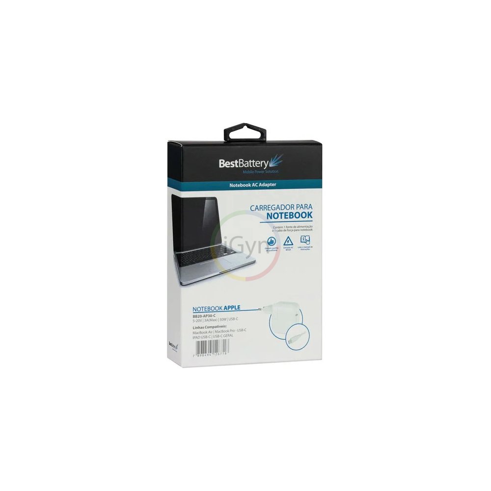 FONTE CARREGADOR P/ MACBOOK APPLE USB-C 30W - Imagem 4