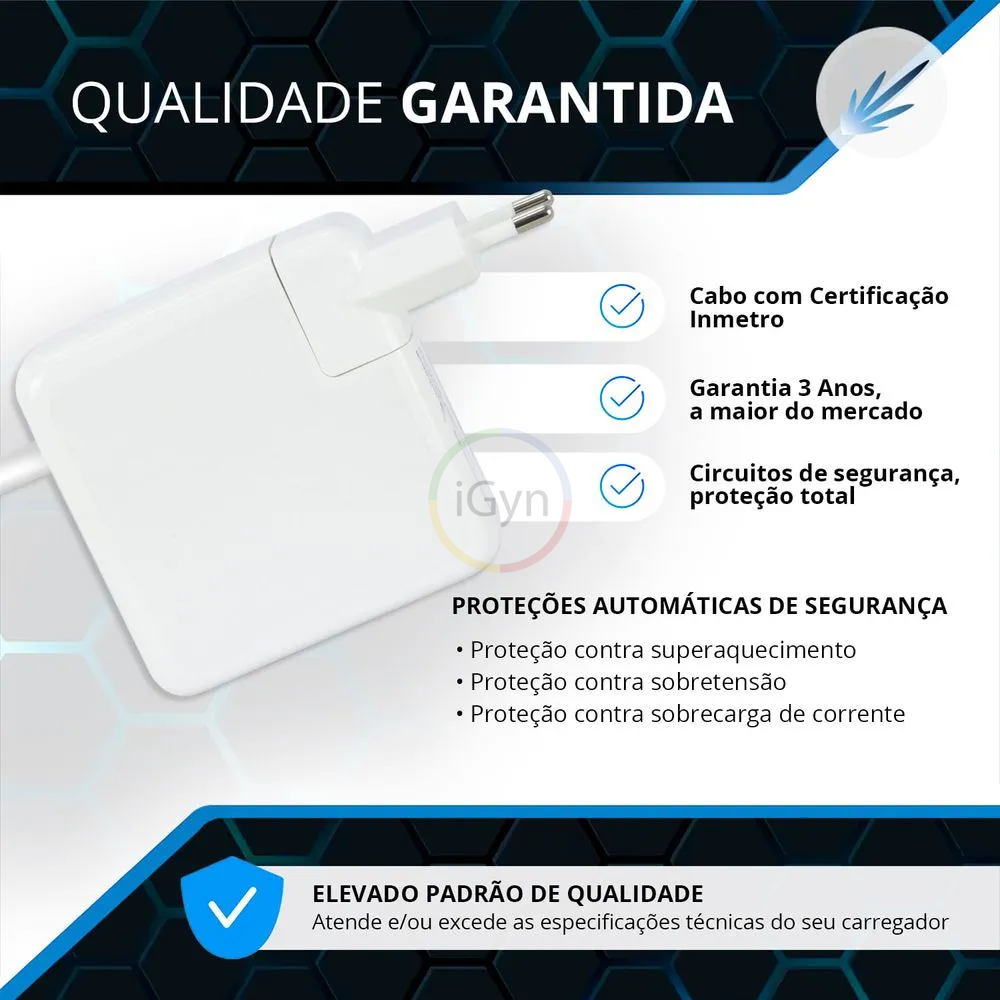 FONTE CARREGADOR P/ MACBOOK APPLE MAGSAFE 2 45W - Imagem 4