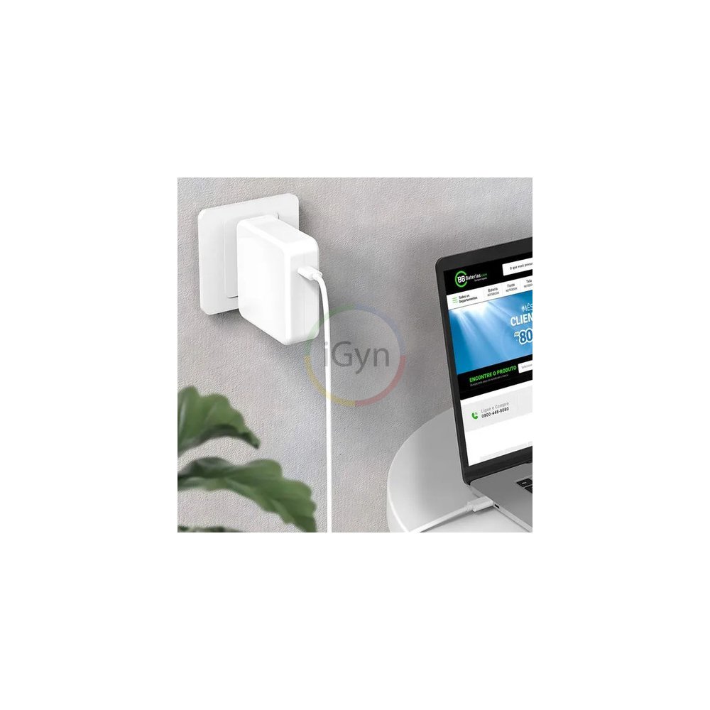 FONTE CARREGADOR P/ MACBOOK APPLE USB-C 60W 61W - Imagem 5