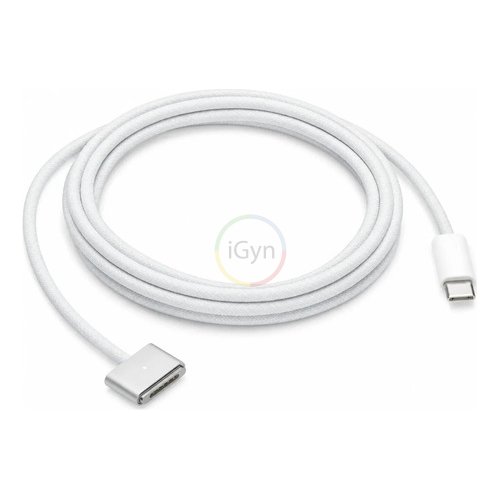 Cabo Usb-c Magsafe 3 2m Prata Branco P/ Macbook M2 M3 M4 M5 Prateado