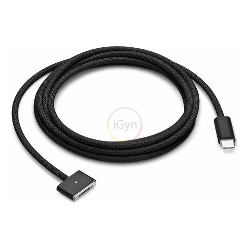 Cabo Usb-c Magsafe 3 2m Preto Black P/ Macbook M2 M3 M4 M5 Preto